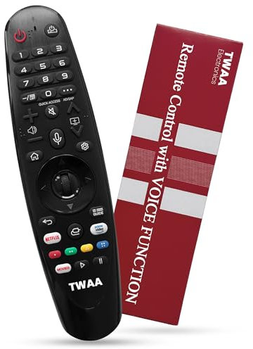 Original Universal TV Remote with Voice Search for LG TV - Magic MR20GA Replacement Remote Control - Netflix and Prime Video Hot Keys - Pointing and Wheel Control Function