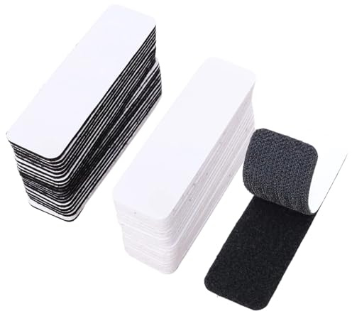 Self Adhesive Velcro Tape, 40 Pcs Black & White Double Sided Hook and Loop Strips for Wall, Home, Office, Crafts