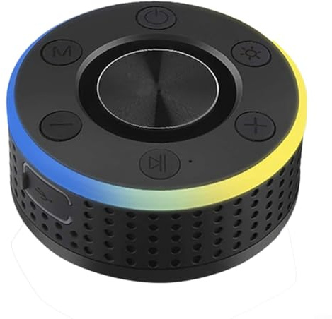 BFNDSSEOU Altavoces de Ducha Bluetooth Altavoces de Ducha Altavoz de Ducha inalámbrico IPX7, Resistente al Agua, Compacto, Radio for baño, Piscina, Exterior, Multicolor(Black)