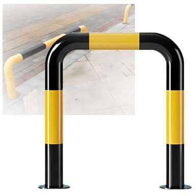 Bolardos Tubulares Redondos De Acero En Forma U For Estacionamiento, Barreras Seguridad For Plazas Aparcamiento, Protección Paredes Garaje Y Vehículos(50x60cm1.2mm)