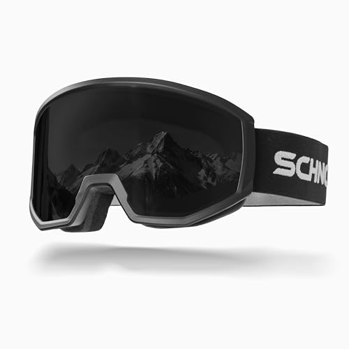 SCHNORR Skibrille Luchs | Full REVO verspiegelt, Anti-Fog, UV400, 45 mm Band Skibrille Männer, Ski Brille Frauen, Snowboardbrille, schlechtes Wetter, Schibrille, Skiing Goggles