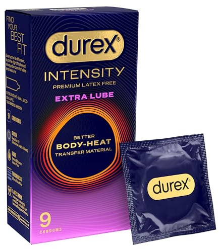 Durex Intensity, 9 Condoms, Better Body Heat Transfer, Ultra Thin