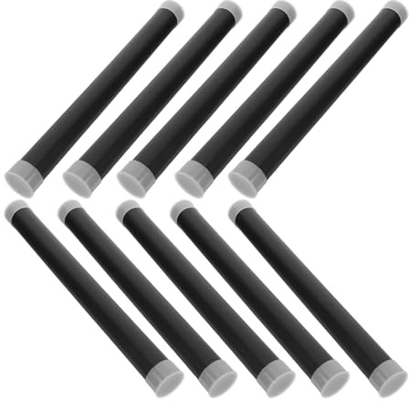 Générique Lot de 10 Tubes D'emballage Cylindriques Noirs en Plastique Pp avec Bouchon Pe, Diamètre 30 Mm, Longueur 300 Mm, pour Rangement et Expédition D'affiches, Stockage de Plans