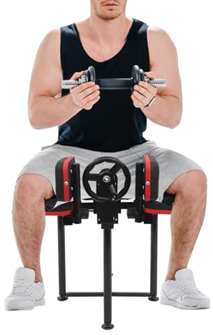 Loobiiny Spagat-Trainer Sitzend 240° Beinspreizer Verstellbarer Beinstrecker Beinbeuger GeräT Bis 150kg Yoga Split-Maschine Mit Pu-Polster FüR Zuhause Verstellbarer Beintrainer FüR Streckung