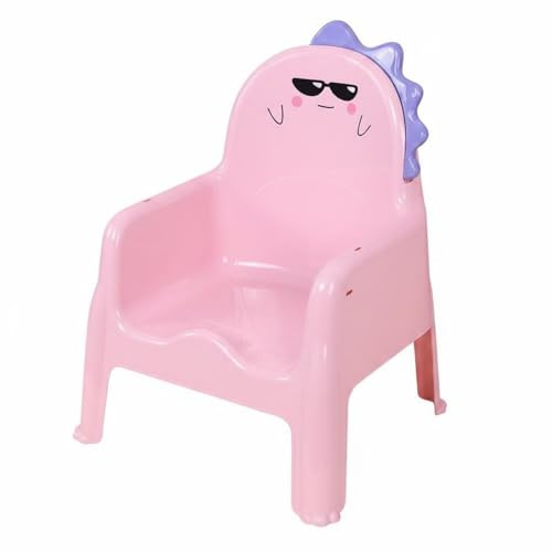 FytStycale Chaise Haute Multifonction Antidérapant Design Dinosaure Mignon pour Enfants, Rose, Sans Plaque