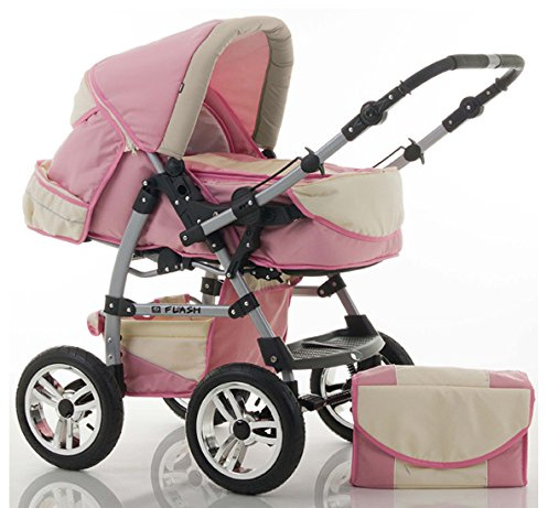 Kombi-Kinderwagen Flash 2 in 1 inkl. Sportsitz und umfangreichem Zubehör in 38 Farben