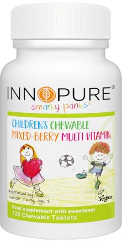 SmartyPants® 120 Vegan Chewable Kids Multivitamin Tablets - All B Vitamins, Vitamins D, C and E- Childrens Multivitamins with Iron to Contribute to The Normal Growth of Children - UK Made