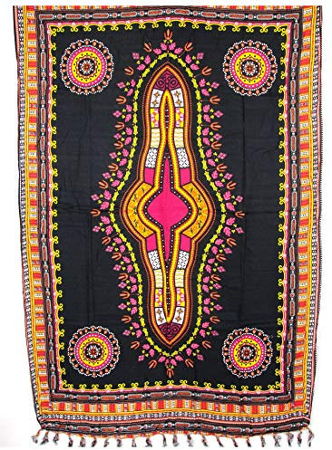 Sarong Pareo Wickelrock Strandtuch Tuch zum Binden Mandala Oriental Schwarz/große Auswahl schönste Farben/Sauna-Tuch Wickelkleid Schal Wickeltuch Bademode Freizeitmode Sommermode/aus 100% Viskose