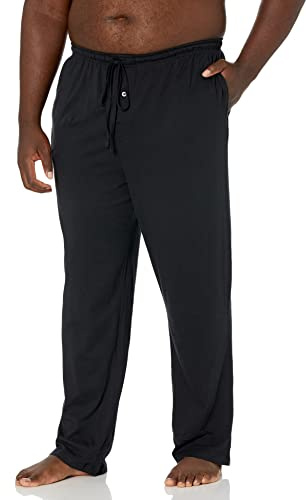 Amazon Essentials stickad pyjamasbyxa för män, svart, Medium