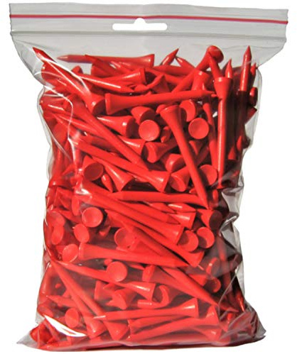 Golf TEES - 54 mm (2 1/8) - 1000 Stück - Holz - Farbe: rot