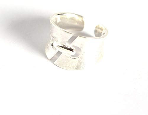 LCDIUDIU Einstellbare Ring Frauen,S925 Sterling Silber Moderne Kreative Breite Nähte Design Mode Verstellbare Open Knuckle Schwanzring Finger Joint Zehenring Schmuck Für Frauen Mädchen Geschenk H