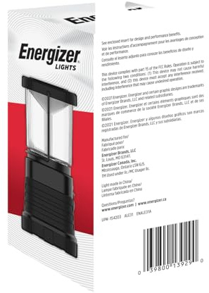 Energizer Linterna LED de camping, funciona con pilas, resistente al agua e inastillable, luz de emergencia, paquete de 1, E303293800, mini linterna negra (paquete de 1), compacta