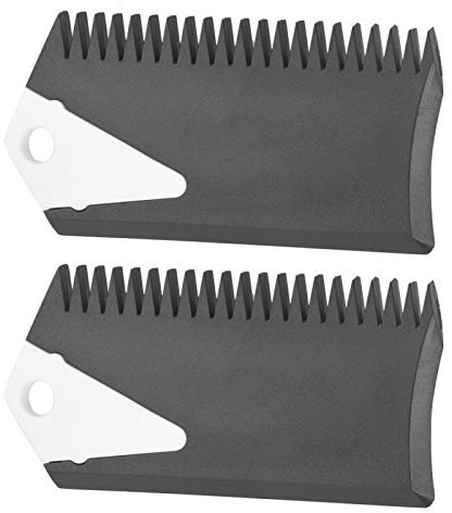 Kuuleyn Surfboard Wax Comb, 2pcs/Set PVC Blacksurfboards Kammreiniger Werkzeug Zubehör Schaber Reinigungsentferner Kammwerkzeug für Surfbrett Skaeboard