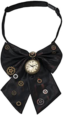 BLESSUME Steampunk Fliege Getriebe Retro Krawatte Vintage Fliege Zahnräder Cosplay