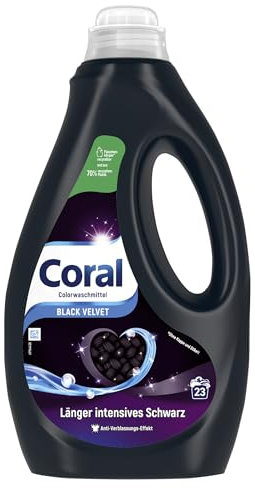 Coral Flüssigwaschmittel Black Velvet Colorwaschmittel für länger intensives Schwarz 23 WL