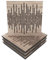 Panel acústico difuso de absorción de sonido | 50 x 50 x 5 cm | Absorción - Difusión - Reflexión - Insonorización | Madera perforada laminada: (x4 ondas, Sonoma)
