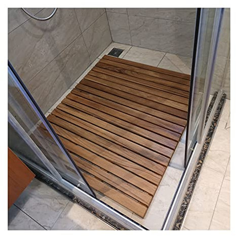 duschmatte rutschfest badematte rutschfest badematte Holz Duschbadematte aus Naturholz, wasserfest, hautfreundlich, rutschfest, Sauna-Fußpolster, Badewannen-Balkon-Tür, Keine Gratmatten, ind