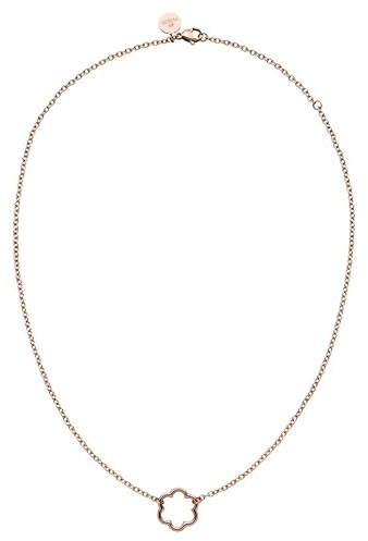 Purelei Bloom Halskette, Ovalankerkette mit Anhänger in Blütenform, Wasserfeste Kette für Damen aus Edelstahl, Lange verstellbar 40-45 cm