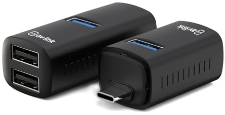 AV:Link | 3 Port USB Mini Hub USB Type-C Plug to 3 x USB-A ports | Add up to 3 More USB devices to your laptop, PC, or Smart Device | Lightning Fast Data Transfers