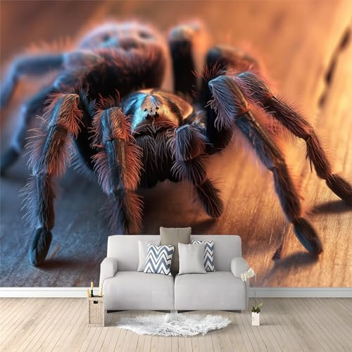 Art Photo Wallpaper Red, Green and Orange Spider Non-Woven Living Room Bedroom Wall Decoration - Photo Mural- Gaming Room TV Background Wall Decor 350 x 256 cm