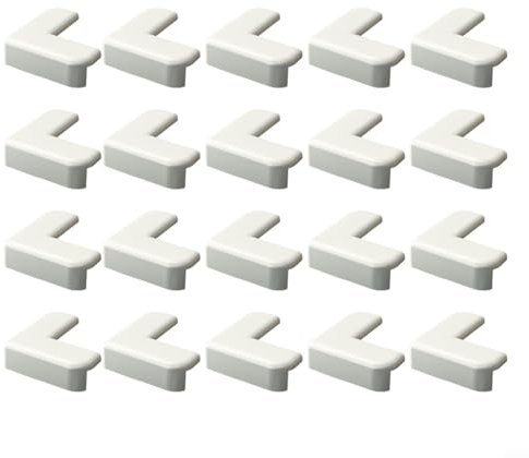 Eckenschutz, 20 Packungen Baby-Schutzecken, Kindersicherung, Eckenschutz für Kinder, Tischeckenschutz und Kantenschutz-Stoßstangen (weiß)