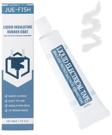 Joyan Isolierender Hochtemperaturkleber 50 ML, Flüssige Isolierung, Flüssiges Isolierband, Wasserdicht und Schnell Trocknend, Geeignet für Reparatur Elektrischer Datenkabel (Weiß)