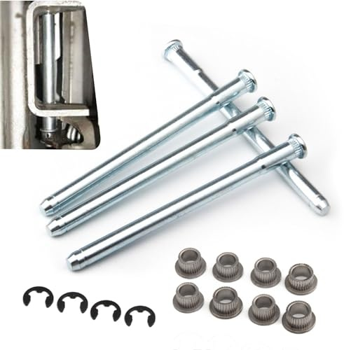 Prywog 16 perni per cerniera della porta di modifica auto, boccole per cerniera della porta, kit di riparazione per cerniere della porta, compatibili con Chevrolet GMC (argento)