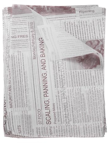 QUARKZMAN 200pcs Papel de Periódico para Envolver Alimentos, Papel Antigrasa de Embalaje Encerado Antiguo Envoltura Alimentaria para Patatas Fritas Hamburguesa Sándwiches, Blanco, 20x15cm