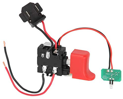 Interrupteur à Gâchette de Perceuse, Interrupteur de Perceuse DCJZ1201, Bouton de Micro-outil électrique, Contrôle de Vitesse, Plastique Aluminium, pour Perceuses électriques à