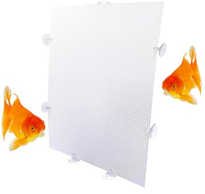 4 Pcs Fish Tank Divider Fish Tank Separator Fish Clear Plastic Tank Separator with Suction Cups Plastic Aquarium Divider for Betta Fish Tank Aquarium Glass Container, 10 x 13 Inch
