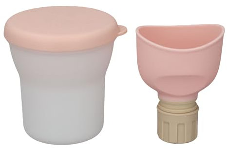 Uriniergerät, Unisex-Urinal, Tragbarer Urinal, Auslaufsicherer, Wiederverwendbarer Notfall-Urintrichter, Urinierbecher für Kinder und Erwachsene, für Autoreisen (Rosa)