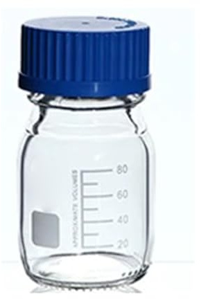 25 ml bis 1000 ml Laborflasche, transparent/braun, mit Schraubverschluss, versiegelt, Glas, Laborflasche(25ml 2pcs)