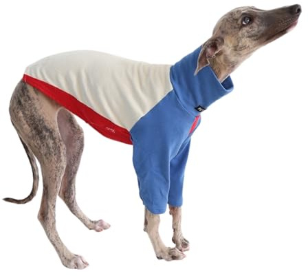 Italienischer Windhund-T-Shirt, dreifarbig, Sweatshirt, Windhunde, Herbst, Winter, Frühling, schmaler Hundepullover, Pyjama, Größe XXL (Blau-Weiß)