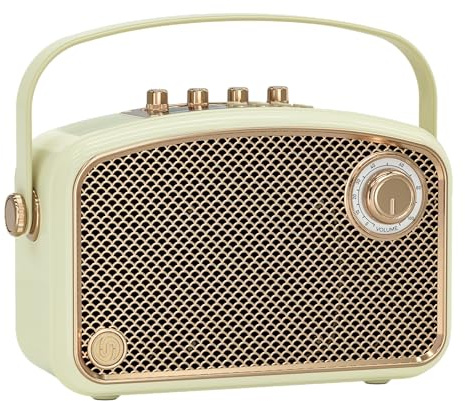 Bluetooth Speaker 120W Peak Powerful Retro Wireless Hi-Fi Loud Speakers with Deep Bass, Dual DSP Chips, Portable Boombox for Home Room Office Decor, Camping, Party, Festival Gifts, Christmas Events