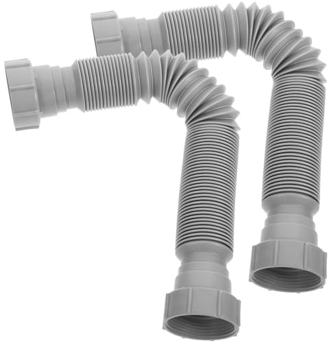 DOITOOL 2 pezzi Tubo di Scarico Estensibile Flessibile per Lavello Cucina e Lavabo Bagno Resistente Pressione e Invecchiamento Installazione Facile
