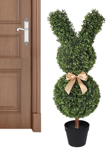 Bosso Finto - Decorativo Finto In Vaso | Bosso Artificiale Per Giardino Ed Esterni - Per Ingresso Soggiorno E Decorazioni Natalizie