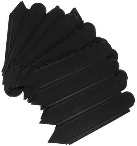 Toyvian Recinzione in Plastica Decorativa da Giardino 2 M X 27 Cm per Aiuole e Prato, Bordura Flessibile Riutilizzabile per Orto, Recinto Leggero e Modulabile per Esterni
