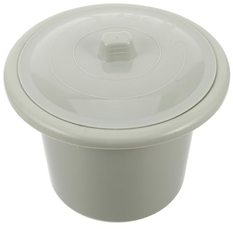 Healvian Plastbäddpotta med Lock för Vuxna Kapacitet Spillfri och Luktbeständig Toalettbägare för Hem Sjukhus och Resor Unisex Portabel Urinflaska för Nattbruk
