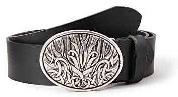 MGM Damen Gürtel Legno, 100164, Einfarbig, Gr. 110 cm, Schwarz (schwarz 950-1)