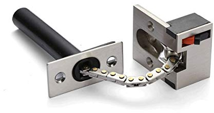 TOGU Thicken Security Concealed Door Chain Guard Heavy Duty Latch Lock for Home,Apartment,Hotel,Prevent Unauthorized Entry,Satin Nickel