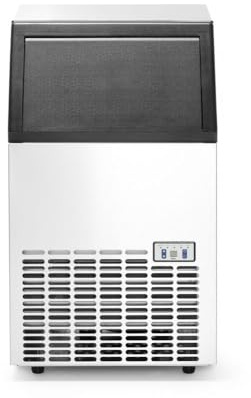 HENDI Eiswürfelbereiter, Eismaschine, Eiscrusher, Eiswürfelmaschine, Inkl. Zufuhrschlauch und Eiswürfelschaufel, 13, 16 Minuten Zyklus 45 Eiswürfel, 230V, 300W, 448x400x(H)798mm, Polypropylen