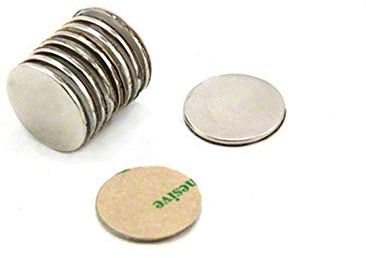 Magnetastico | 10x magneti autoadesivi neodimio N52 disco 20x1 mm | Magneti adesivi con nastro adesivo marca 3M | Calamite adesive potenti con pellicola adesiva, forza calamita adesiva elevata