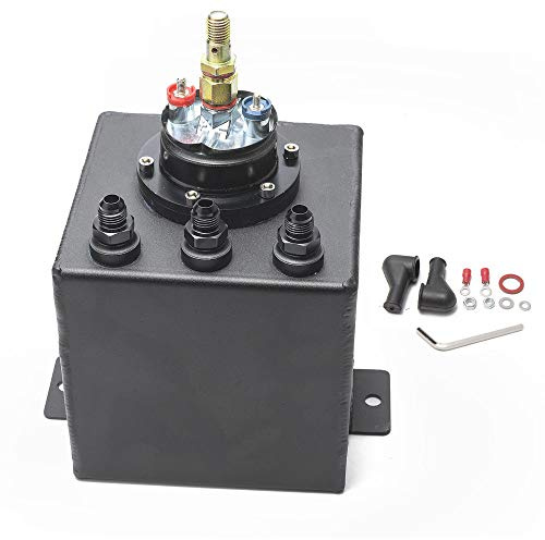 EPMAN Universal 2L de aluminio Tanque de Captura de Aceite Célula de Combustible Tanque de Combustible Lata de Combustible con Bomba de Combustible 044