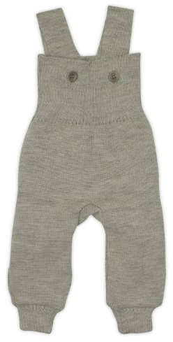 Disana Gestrickte Hose mit Hosenträgern aus Wolle. grau, 33110XX Gr. 86 cm/92 cm, grau