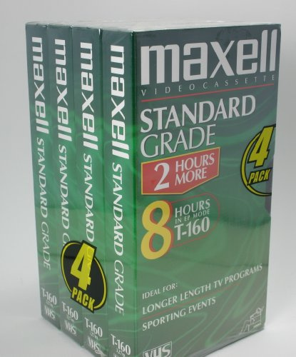 Maxell estándar grado T 160 en blanco cintas VHS grabación
