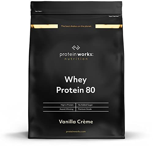 Protein Works - Whey Protein 80 (Concentrate), Low Calorie Protein Shake, Whey Protein Shake, 16 Shakes, Vanilla Crème, 500g