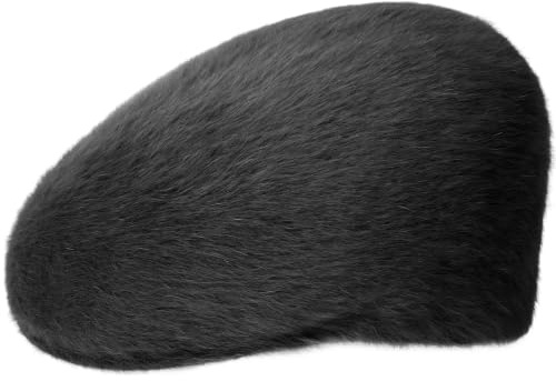 Kangol Furgora 504 Fuzzy Flat Cap for Women and Men, XL, Black