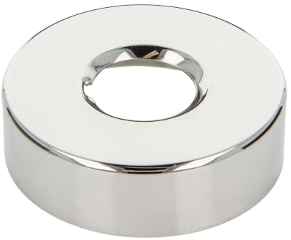tecuro Gewinderosette Ø 27 mm Innen (3/4 Zoll), Ø 67 mm Außen, Höhe 20 mm, hochwertiges Messing verchromt, gerade Bauform, Rohrabdeckung