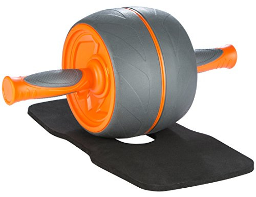 Ultrasport Premium magmuskeltränare AB, magmuskeltränare för hemmet, för träning av magmuskler, rygg och axlar, överkroppsskoter med gummerade handtag, praktisk sportutrustning, orange