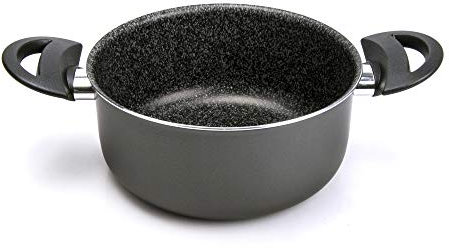 ALLUFLON Tradizione Italia Casseruola, Alluminio, Nero, 24 cm